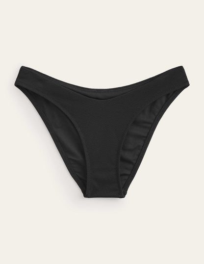 Textured Bikini Bottoms-Black Honeycomb-5