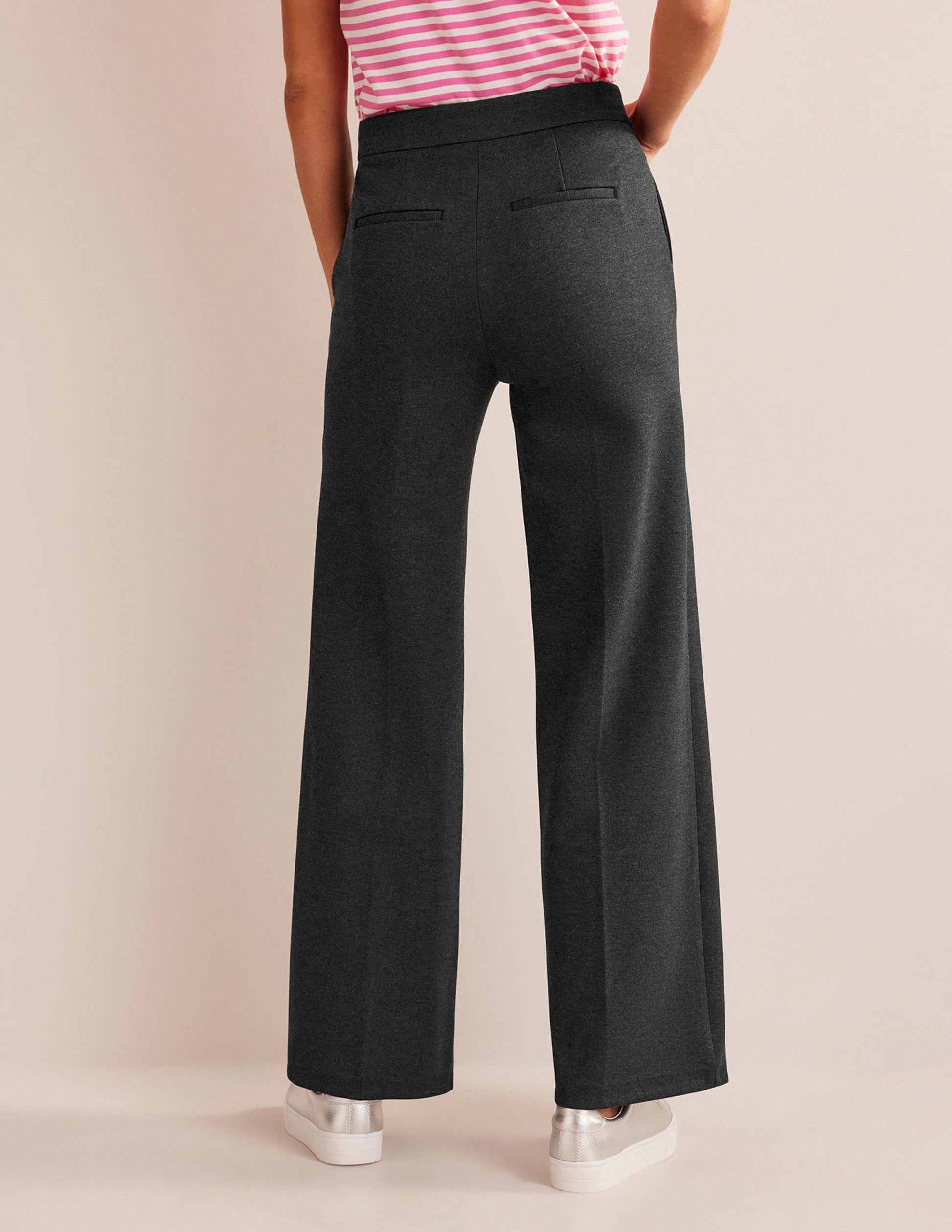 Westbourne Ponte Trousers-Charcoal Marl-3