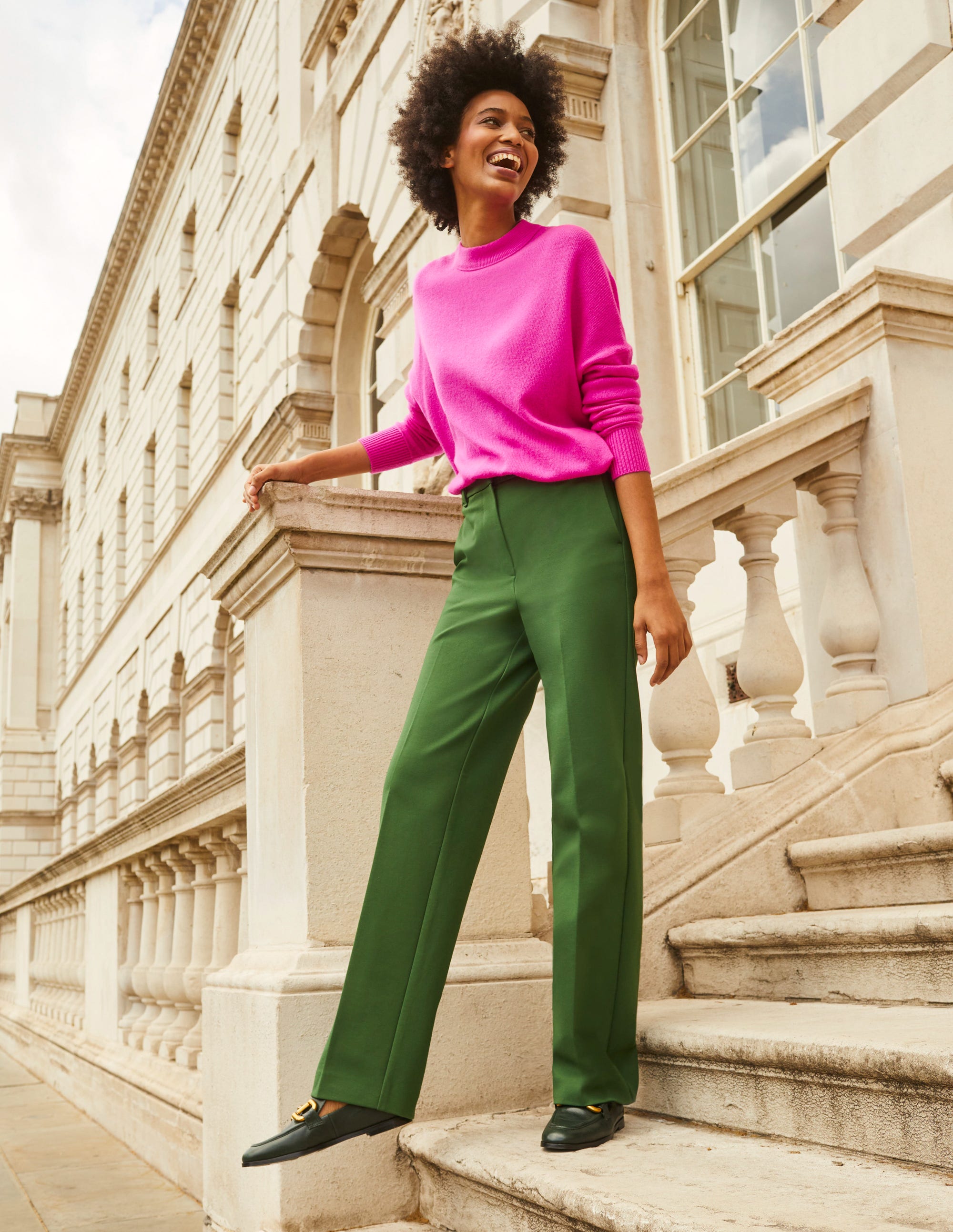Westbourne Ponte Trousers-Winter Green - Image 5