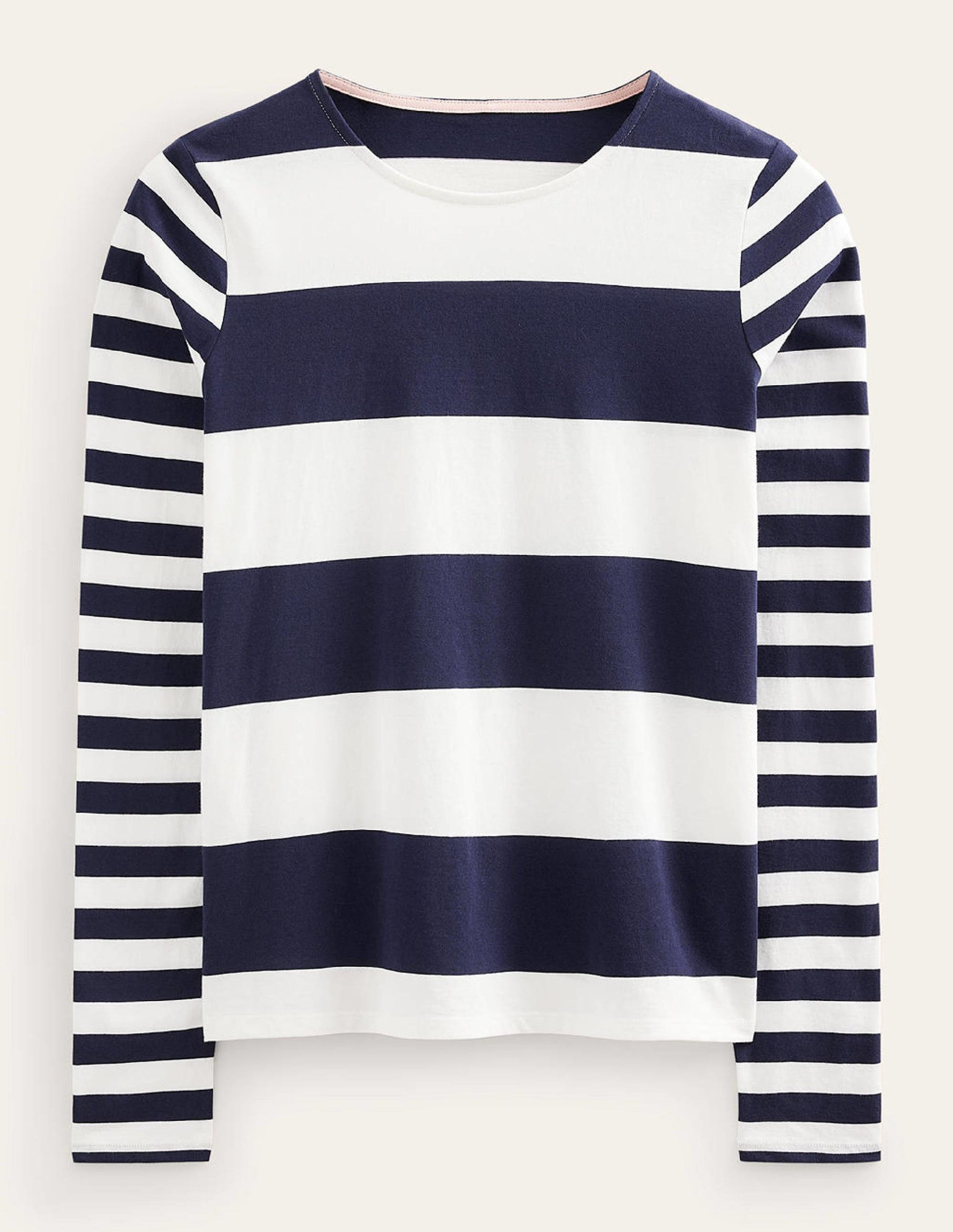 Bea Long Sleeve Breton-French Navy and Ivory-9