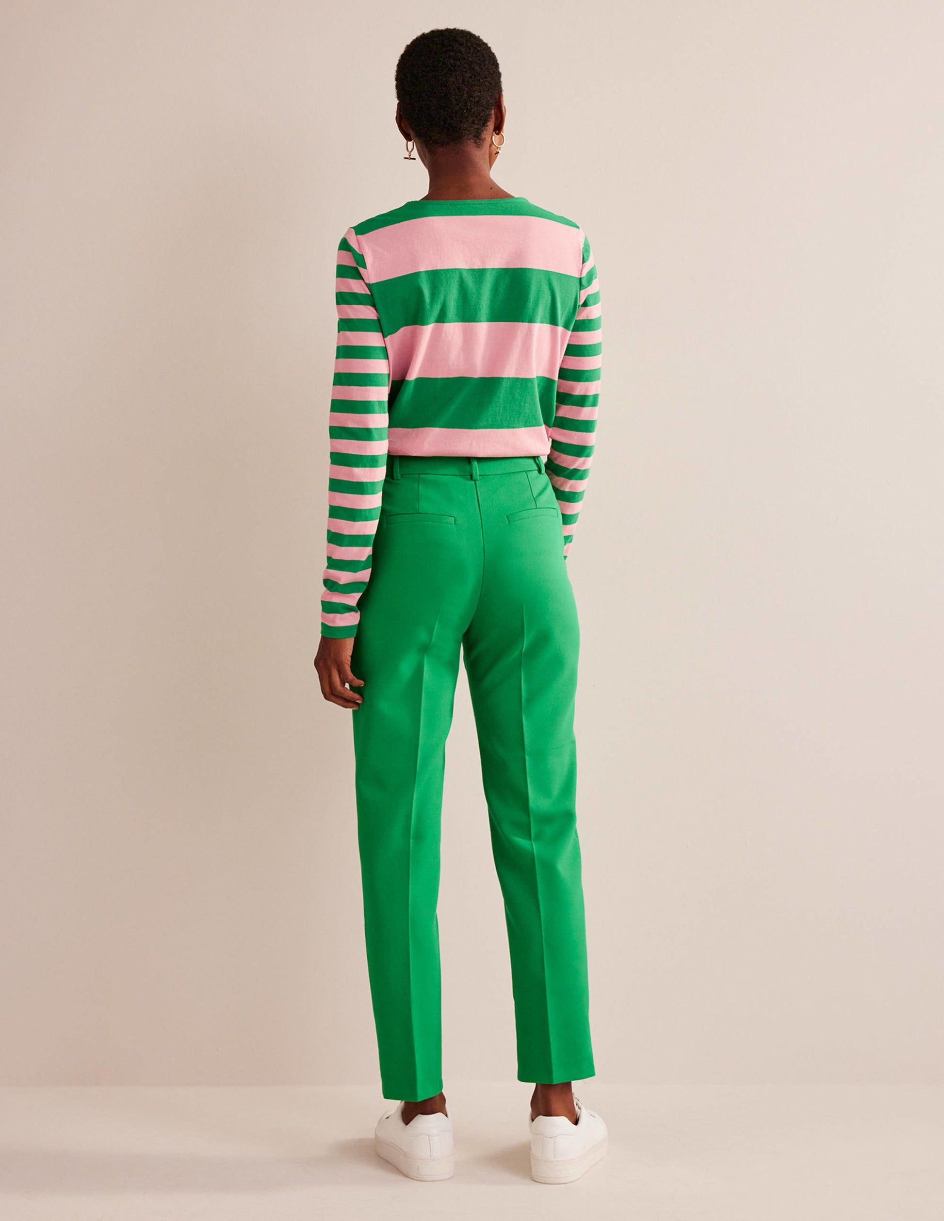 Bea Long Sleeve Breton-Pink, Green Hotch-6