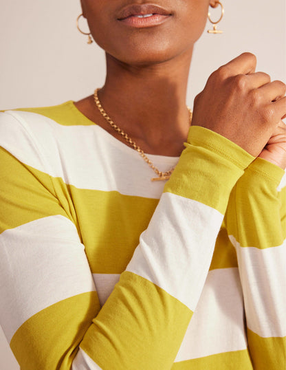 Bea Long Sleeve Breton-Ivory, Yellow-2