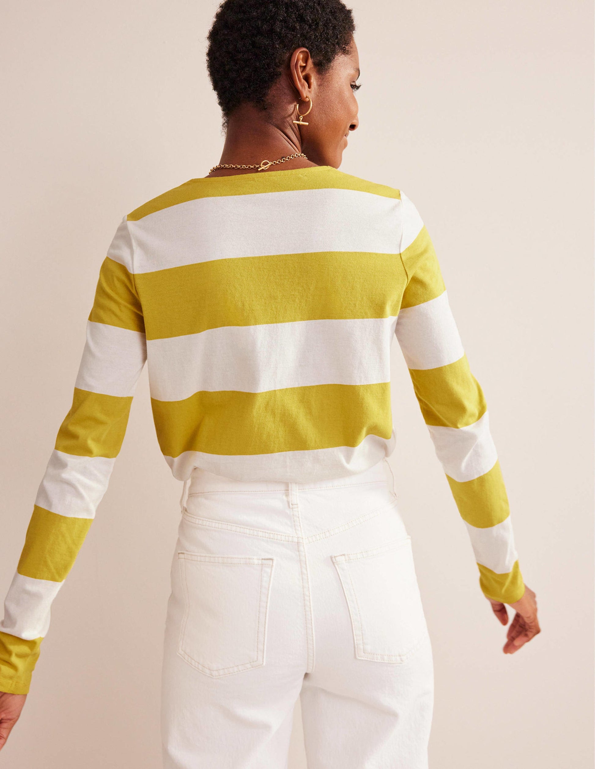 Bea Long Sleeve Breton-Ivory, Yellow-3