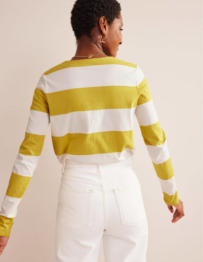 Bea Long Sleeve Breton-Ivory, Yellow-3