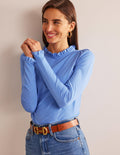 Supersoft Frill Detail Top-Marina