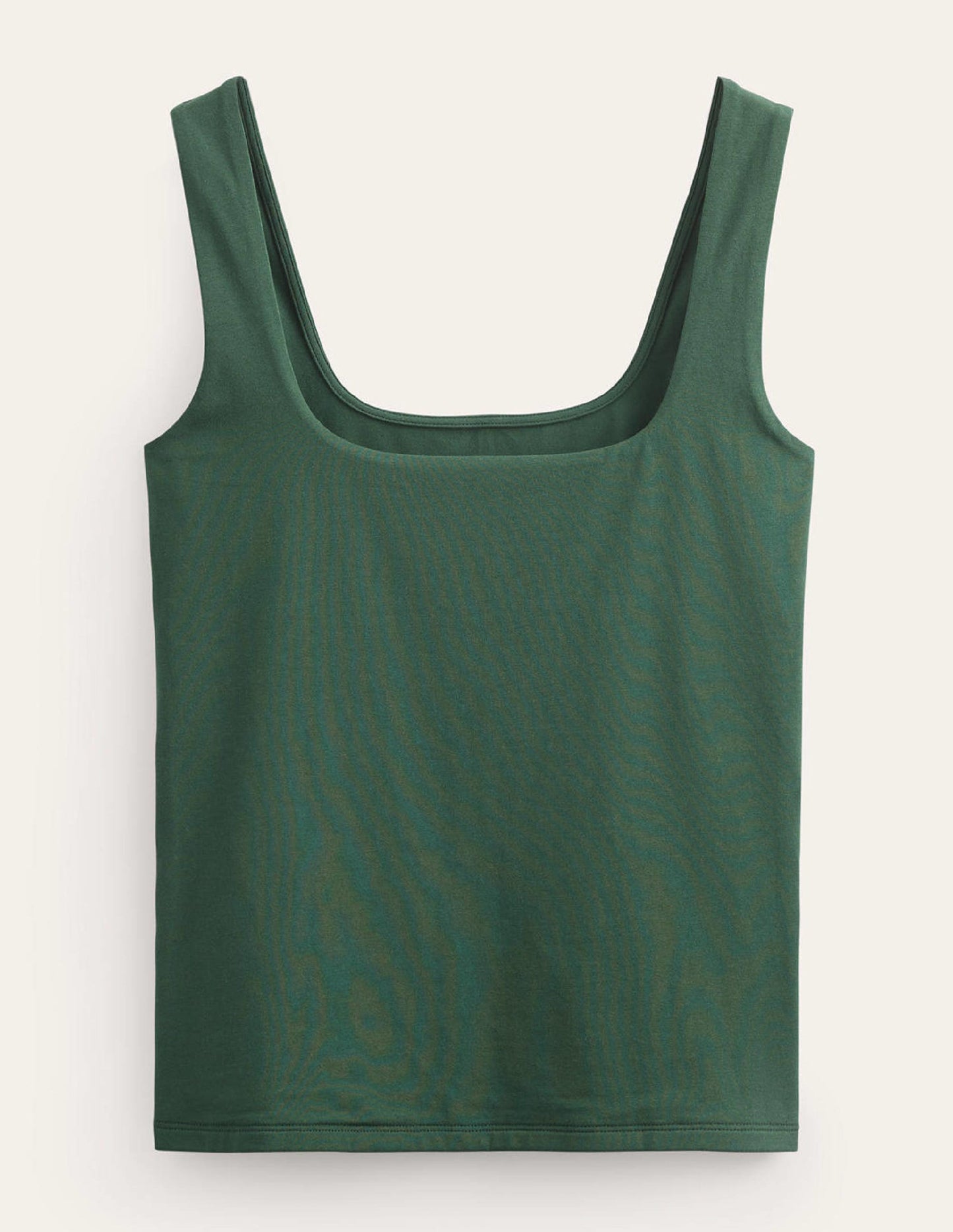 Double Layer Square Neck Vest-Chatsworth Green