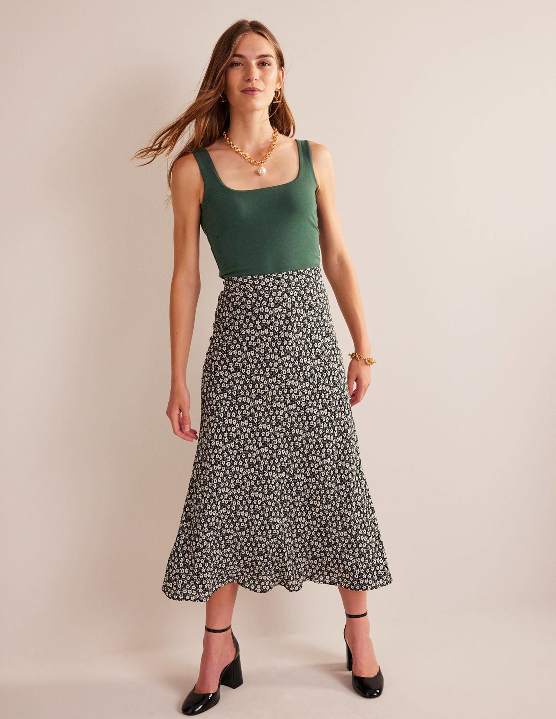 Double Layer Square Neck Vest-Chatsworth Green-4