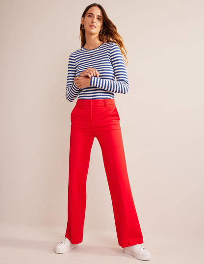 Anna Rib Crew T-Shirt-Lapis Blue, Ivory Stripe-4