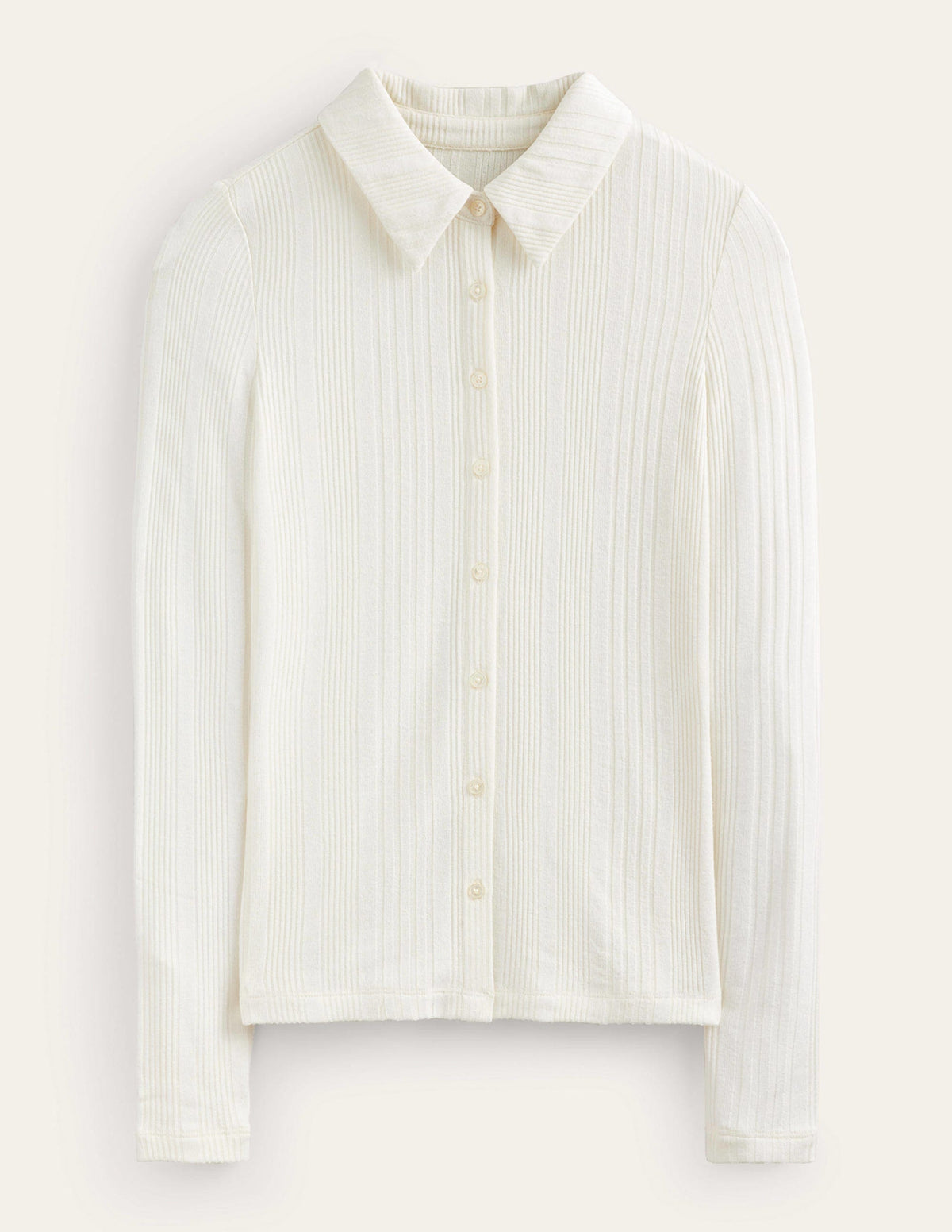 Charlotte Jersey Shirt-Ivory - Image 5