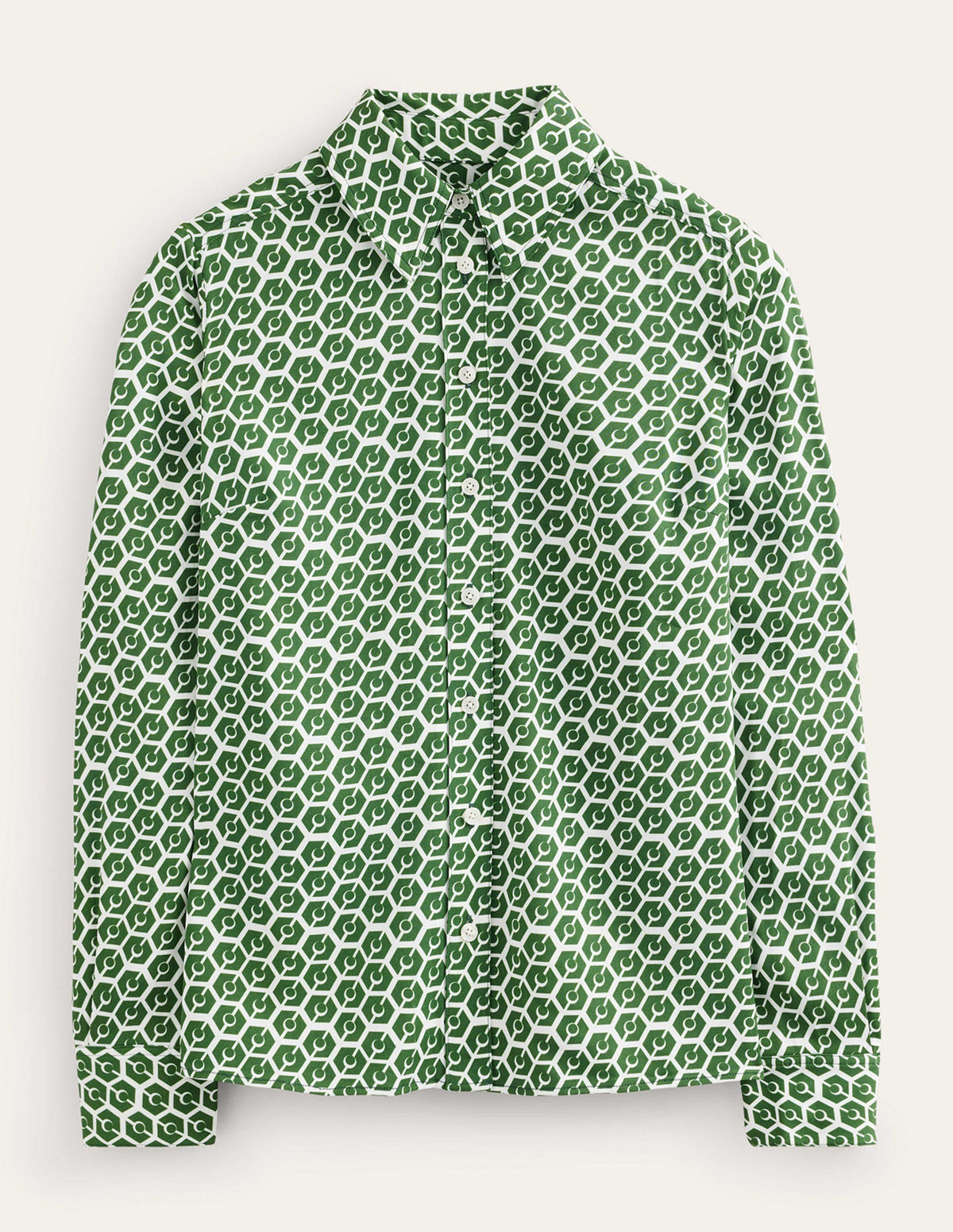 Straight-Fit Twill Shirt-Winter Green, Reverie - Image 7