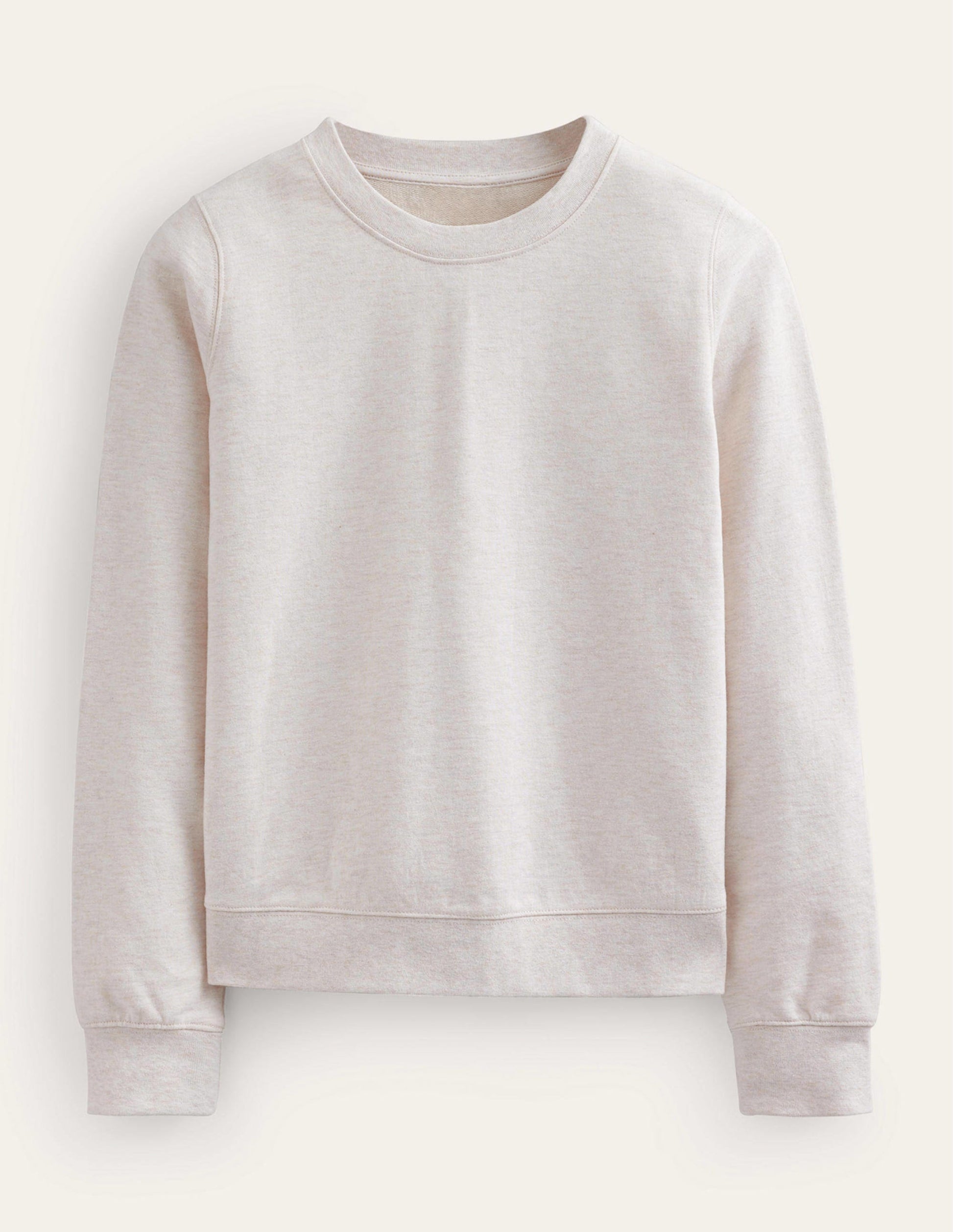 Deep Rib Boxy Sweatshirt-Oatmeal-5
