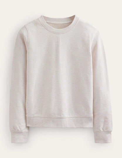 Deep Rib Boxy Sweatshirt-Oatmeal-5