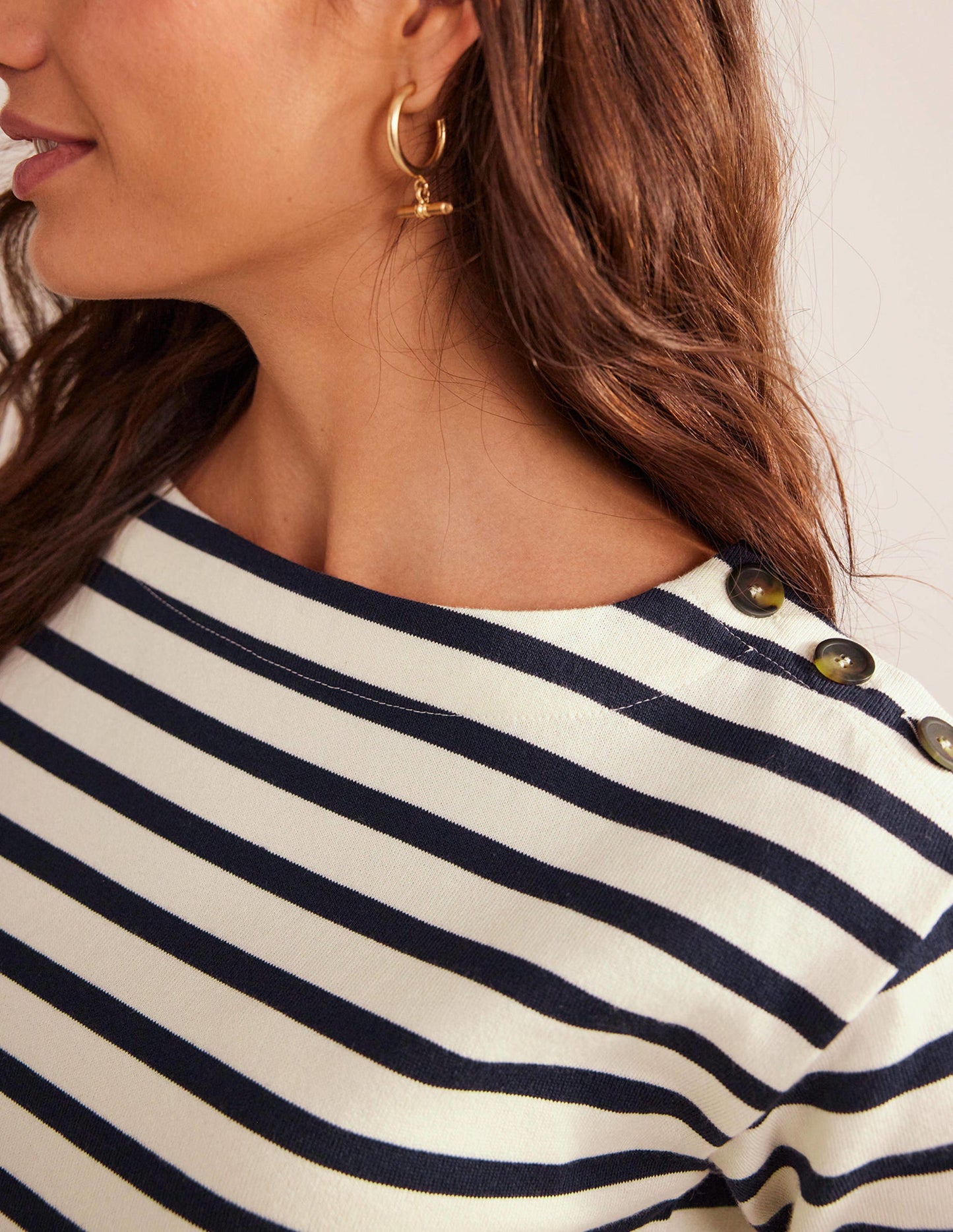 Sophie Breton Top-Ivory, Navy