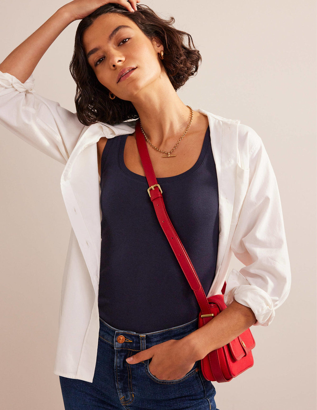Essential Scoop-Neck Vest-Navy-4