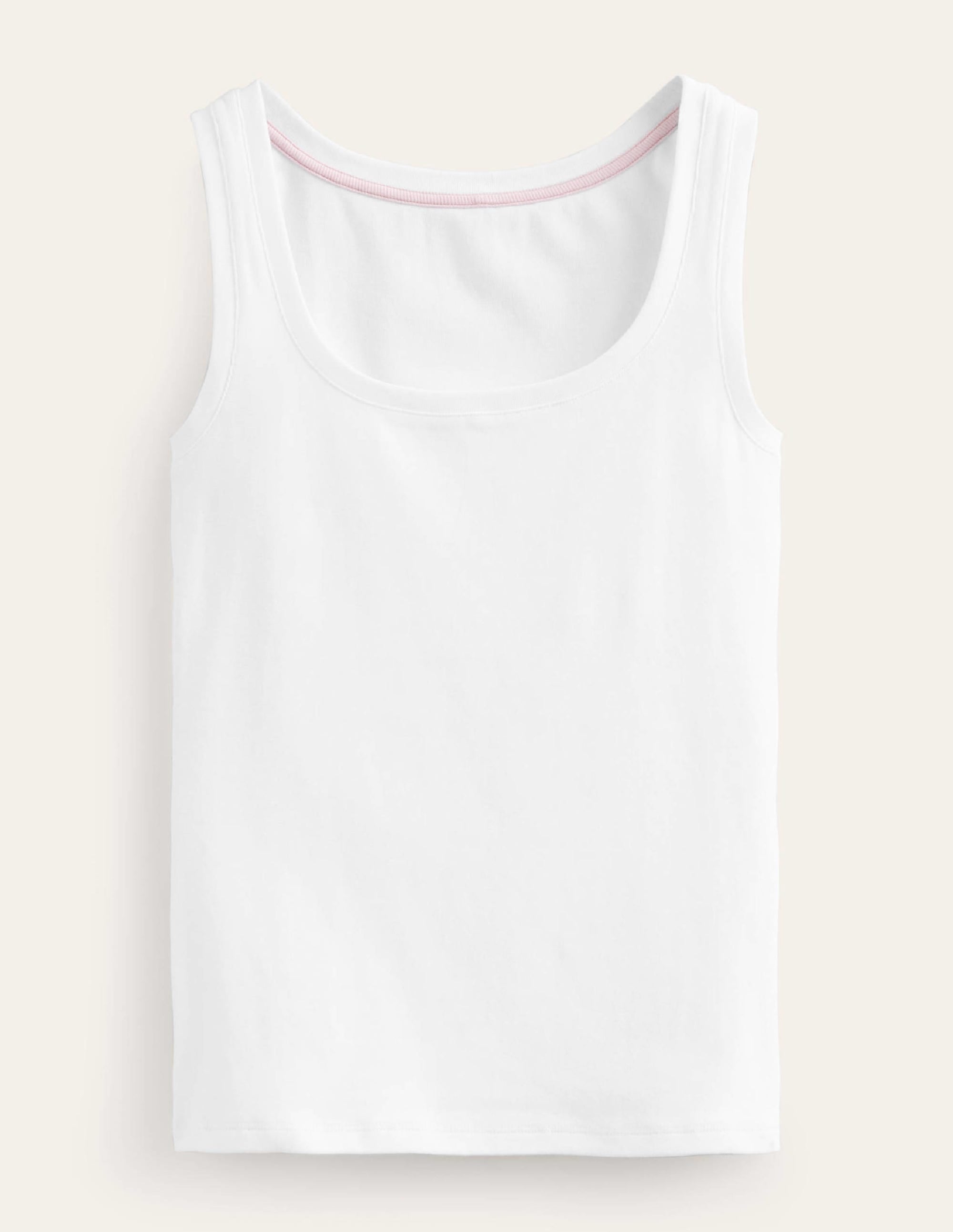 Essential Scoop-Neck Vest-White - Image 5