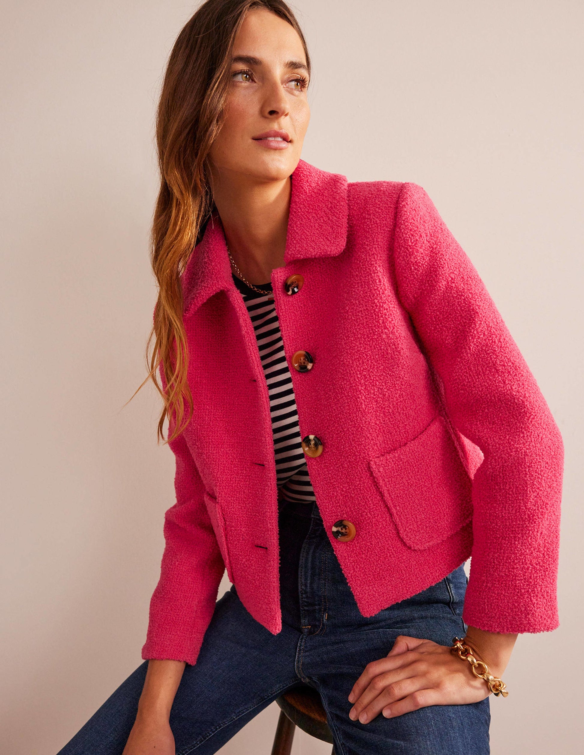Rye Cropped Jacket-Teaberry-4