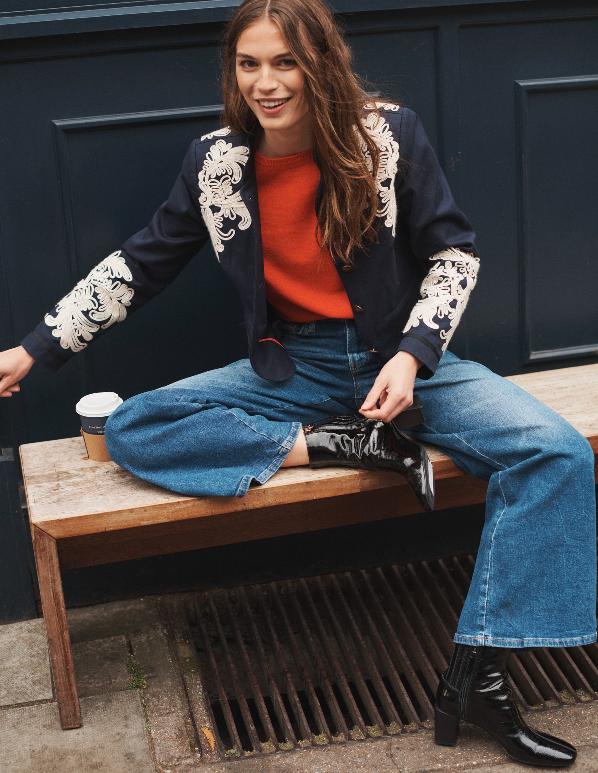Warwick Embroidered Jacket-Navy-6