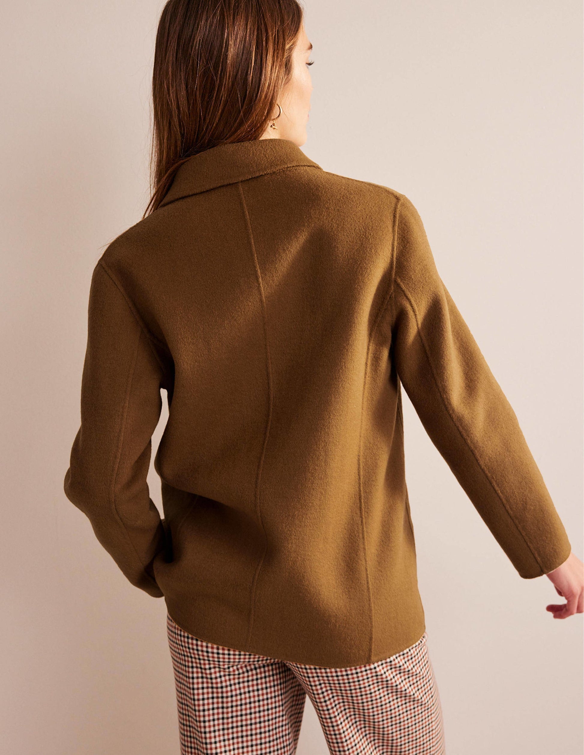 Wool-Blend Pea Coat-Camel-3