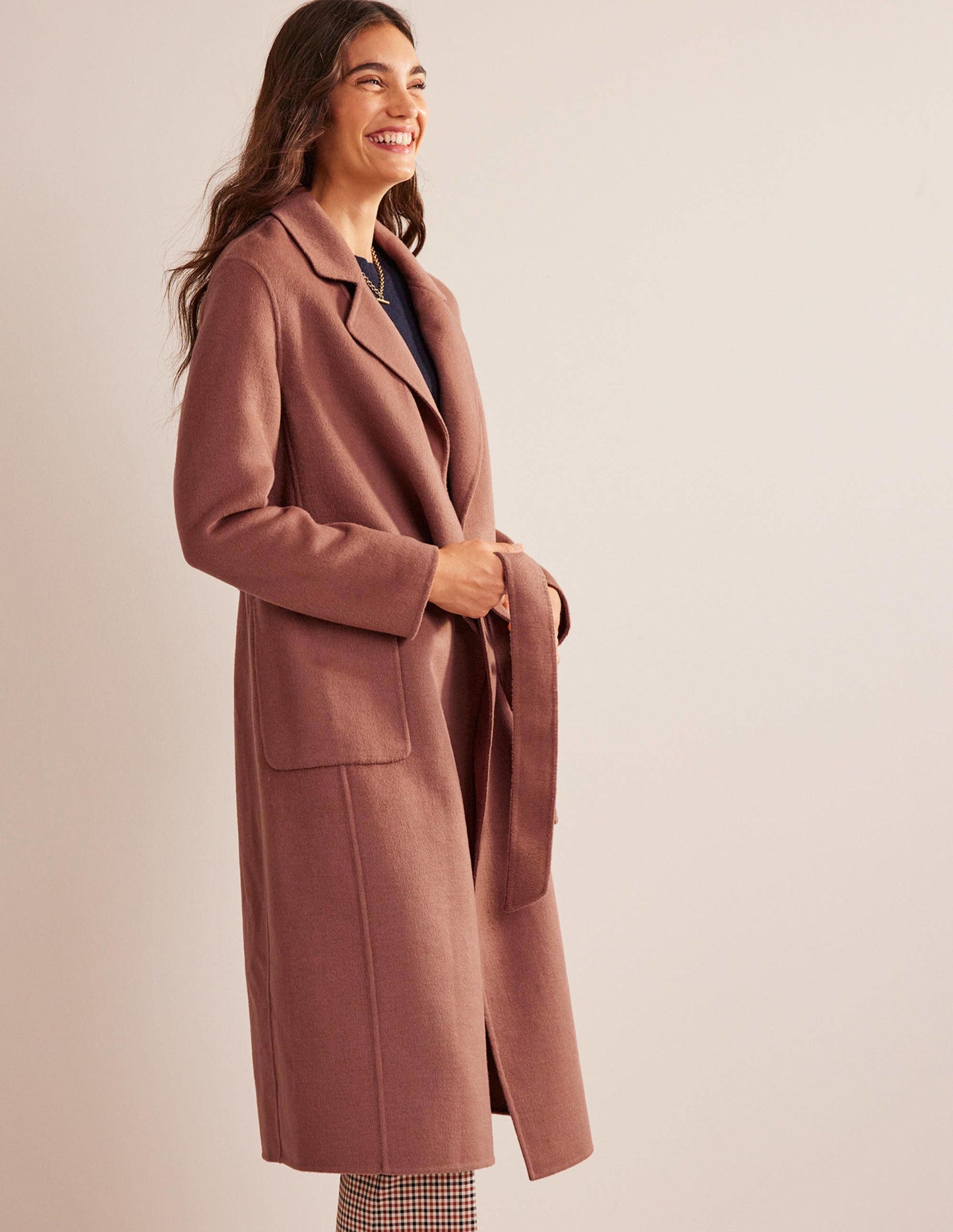 Bristol Wool-Blend Coat-Dusty Pink