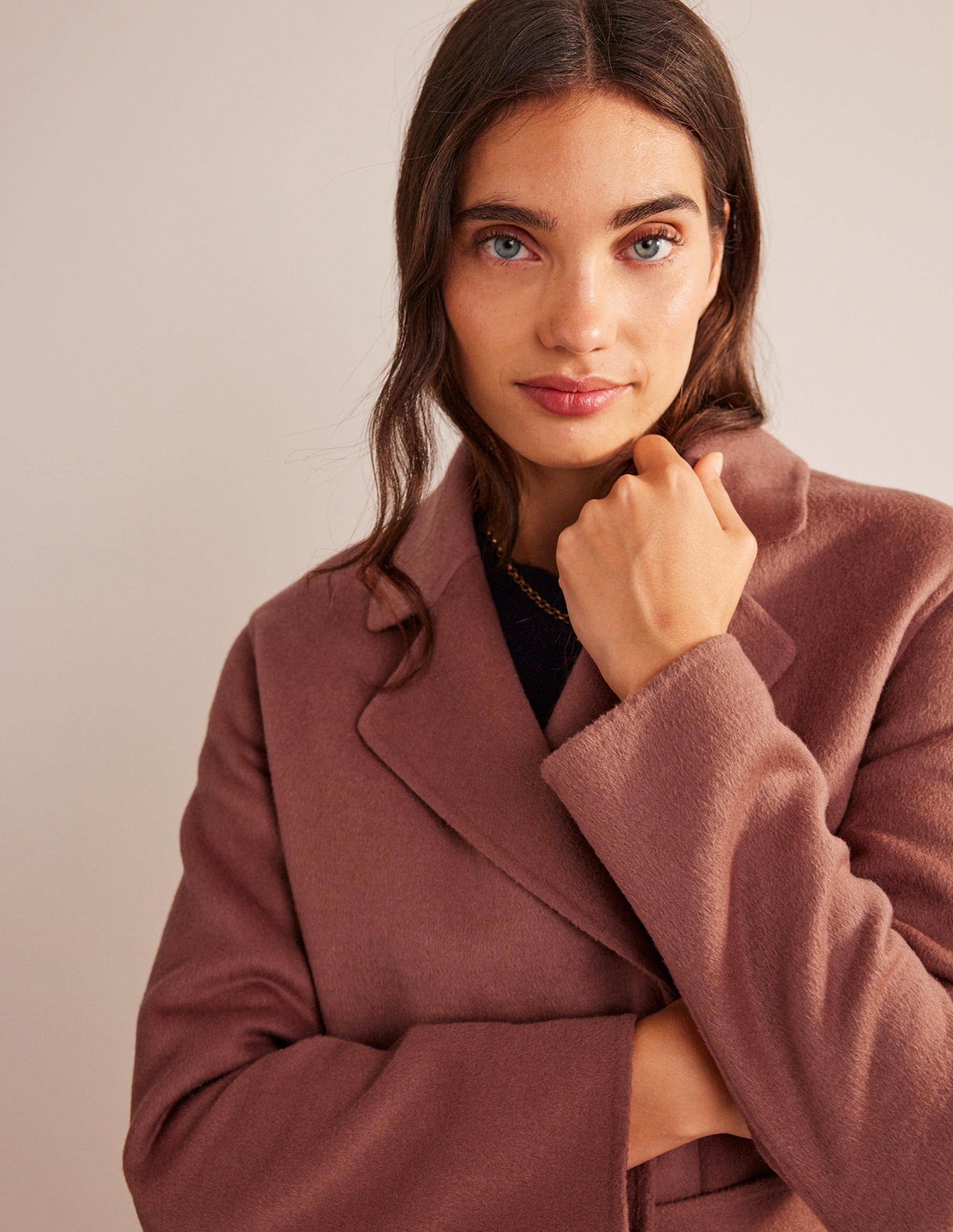 Bristol Wool-Blend Coat-Dusty Pink