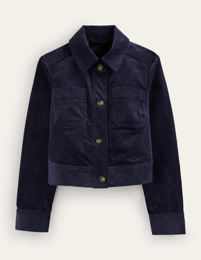 Corduroy Jacket-Navy