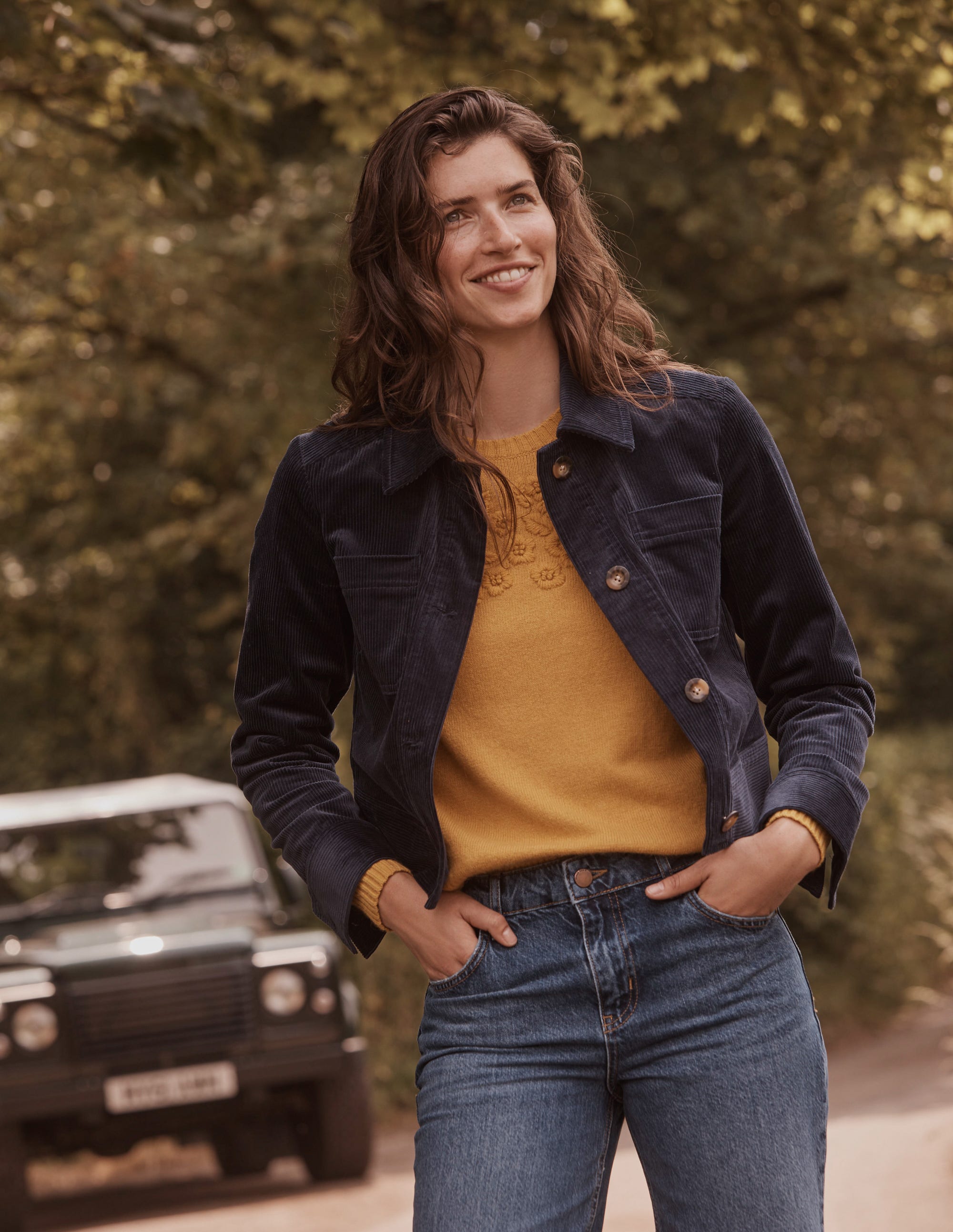 Corduroy Jacket-Navy - Image 5