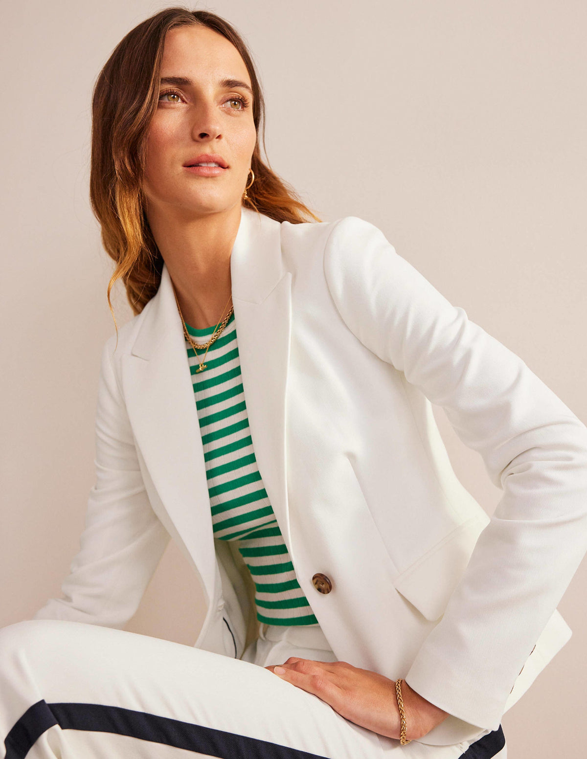 The Canonbury Tailored Blazer-Ivory - Image 1