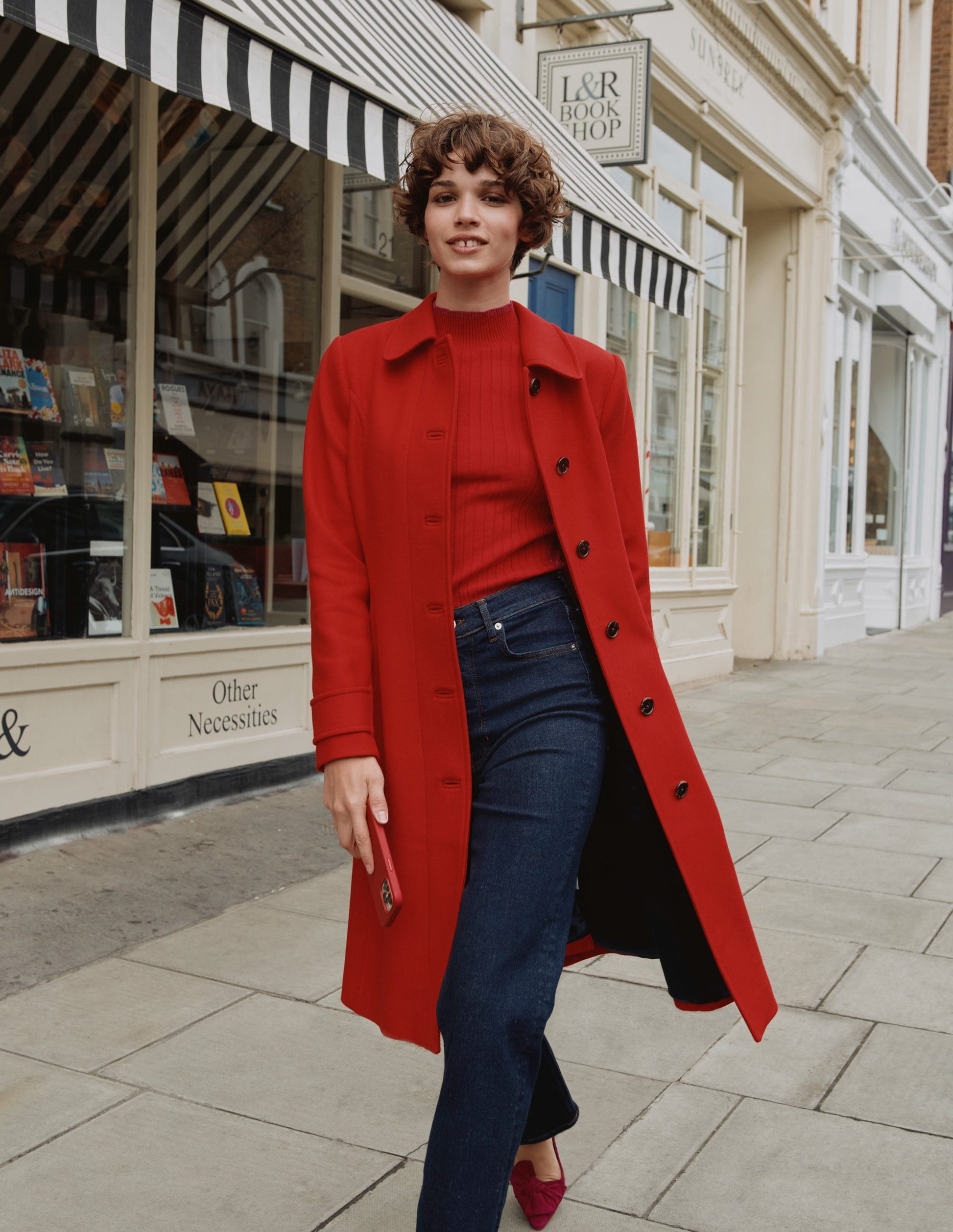Durham Wool Blend Coat-Red-5