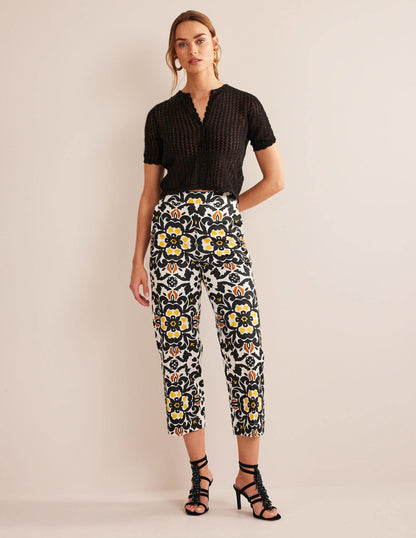 Beaded Heeled Sandals-Black-1