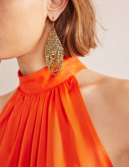 Bead Layer Earrings-Gold-1