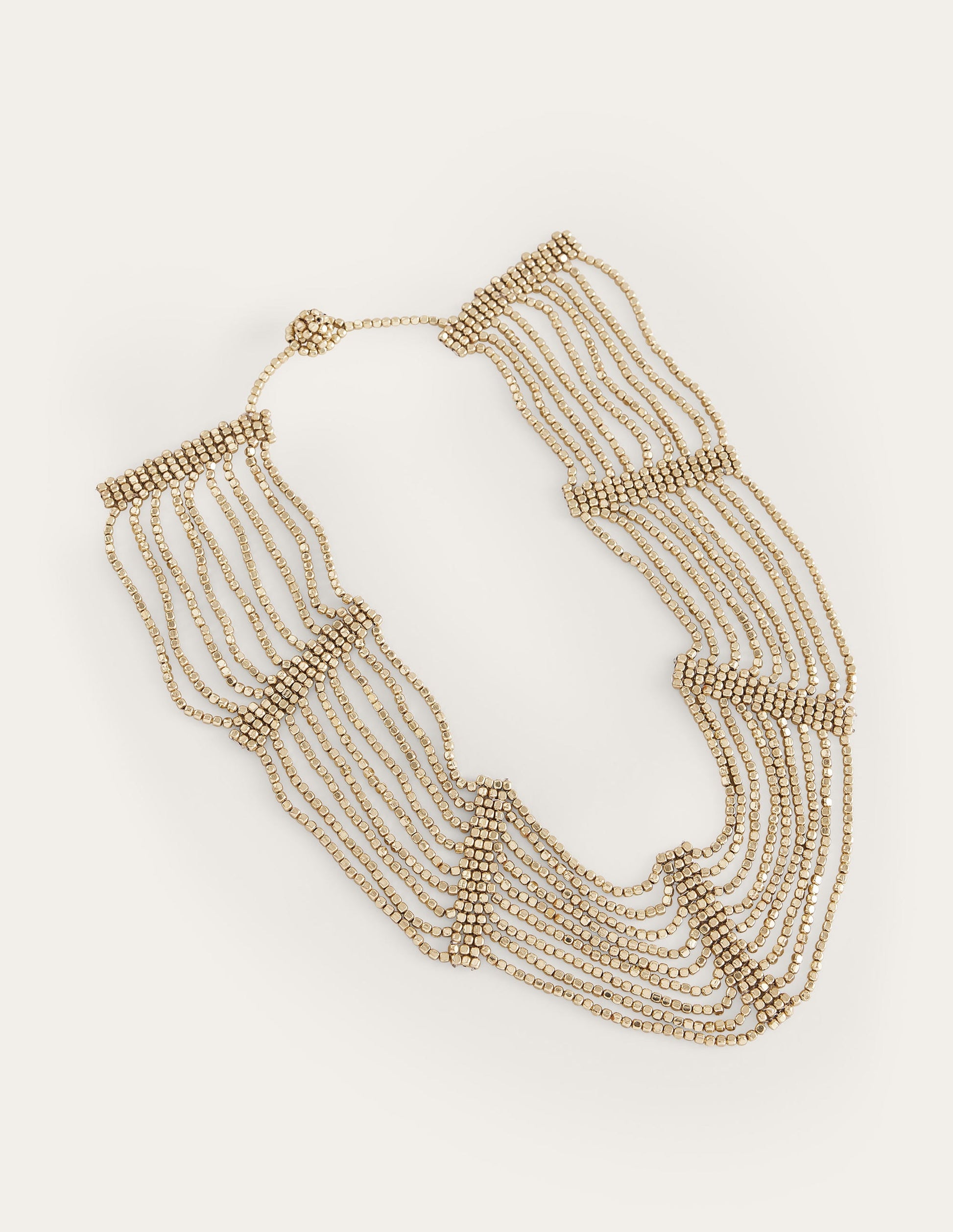 Bead Layer Necklace-Gold-2