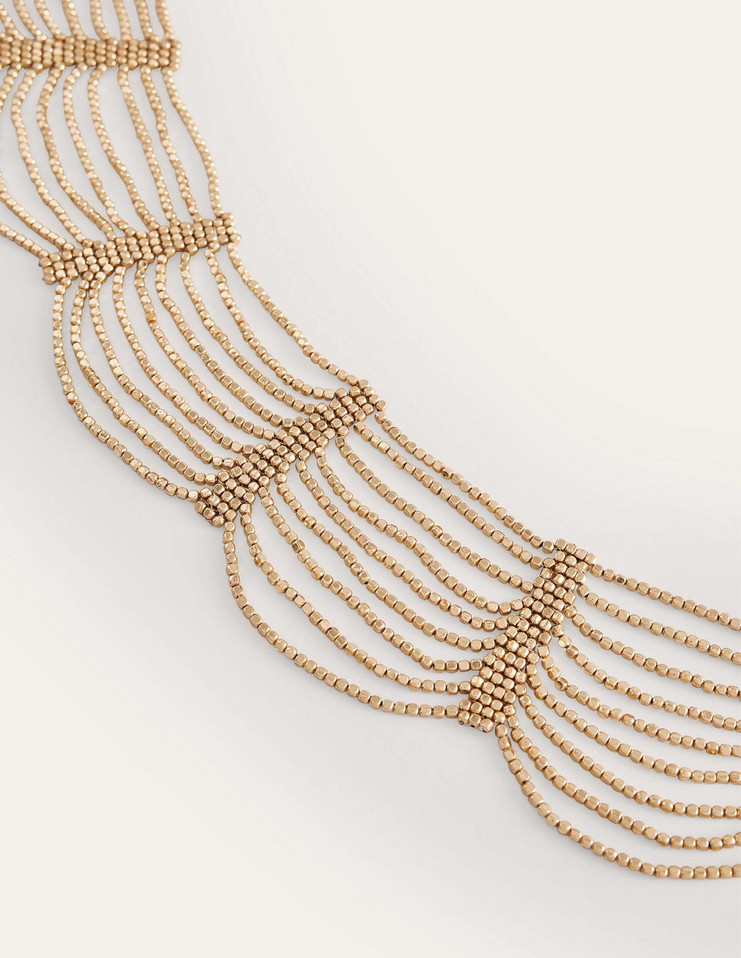 Bead Layer Necklace-Gold