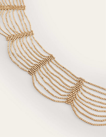 Bead Layer Necklace-Gold-3