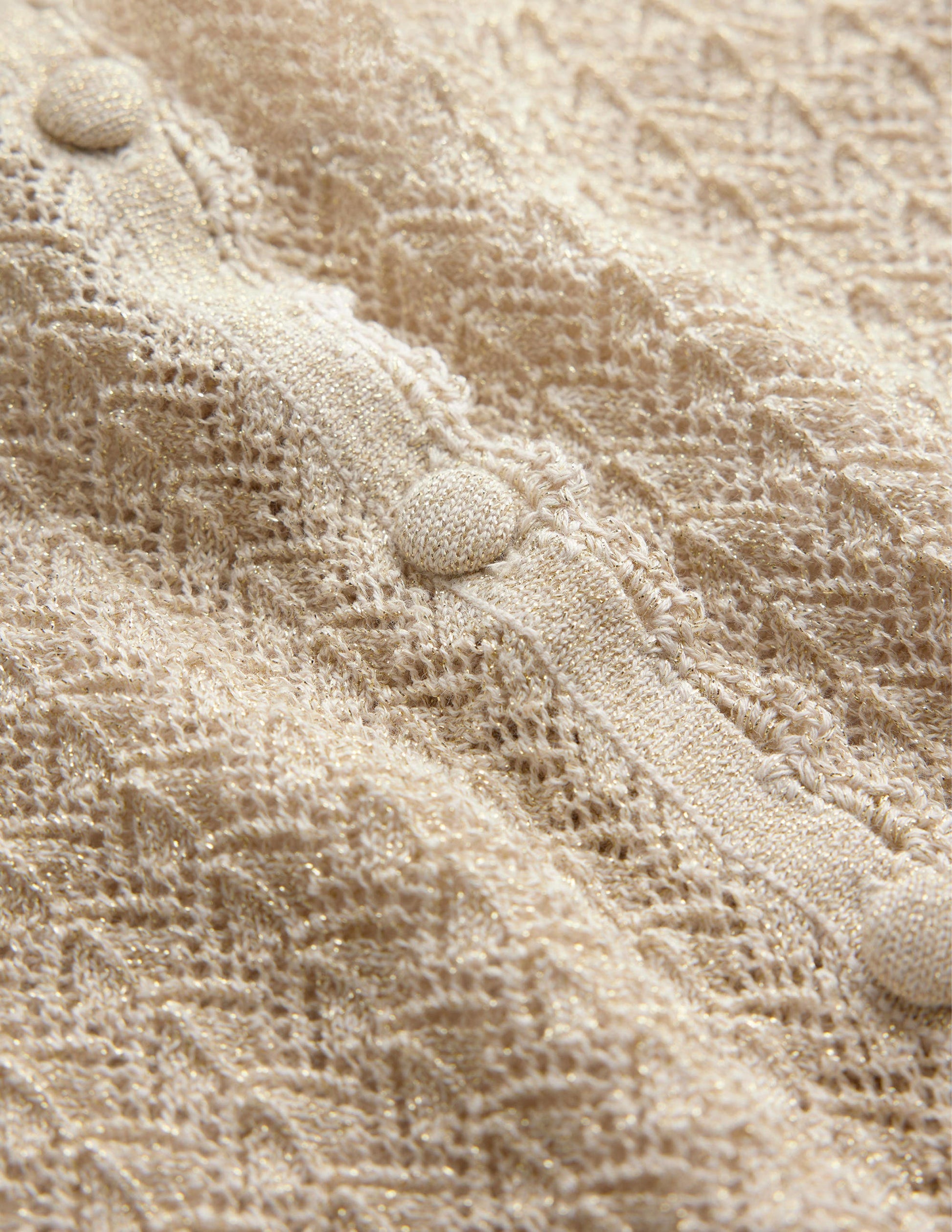 Cropped Short Sleeve Cardigan-Gold Sparkle-7