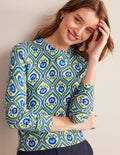 Printed High Neck Jumper-Rolling Hills, Geo Cascade