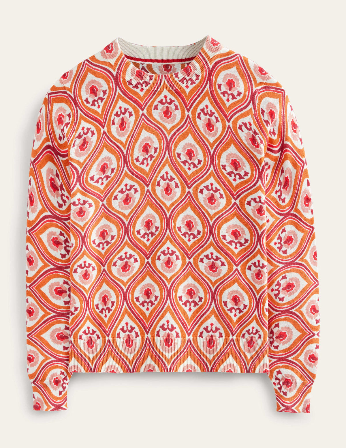 Printed High Neck Jumper-Kumquat, Geo Cascade - Image 5
