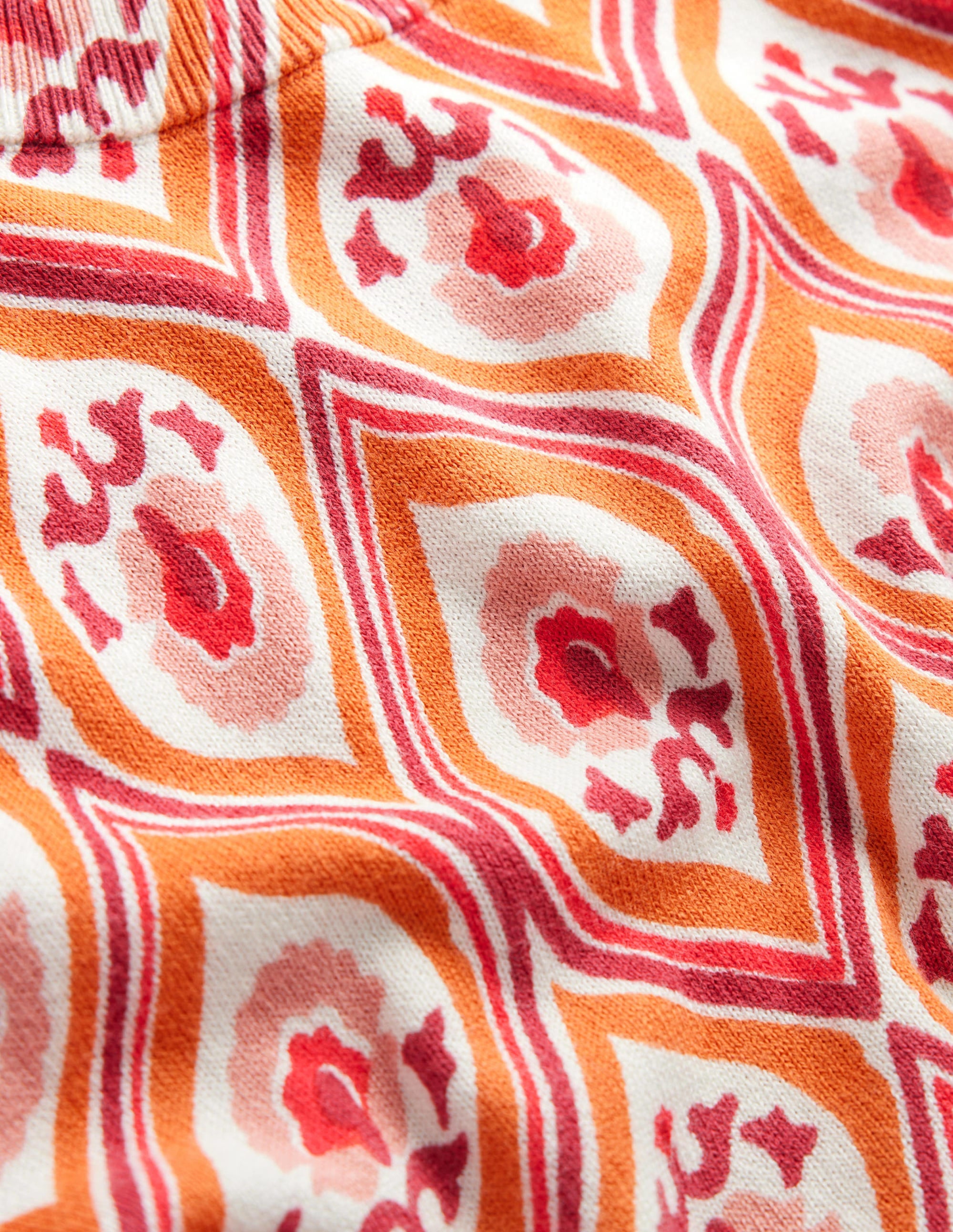 Printed High Neck Jumper-Kumquat, Geo Cascade - Image 6
