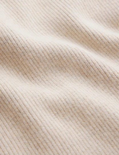 Ribbed Racer Vest-Chinchilla Melange