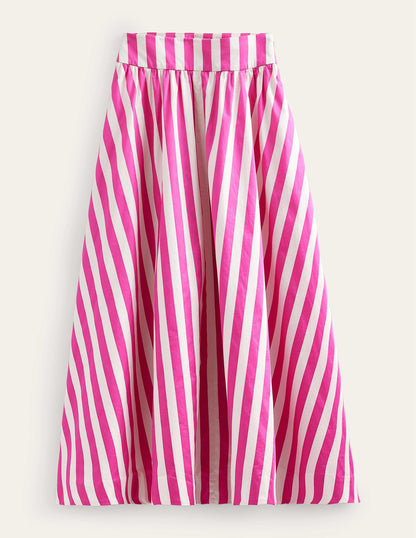 Full Printed Maxi Skirt-Pink Stripe-8