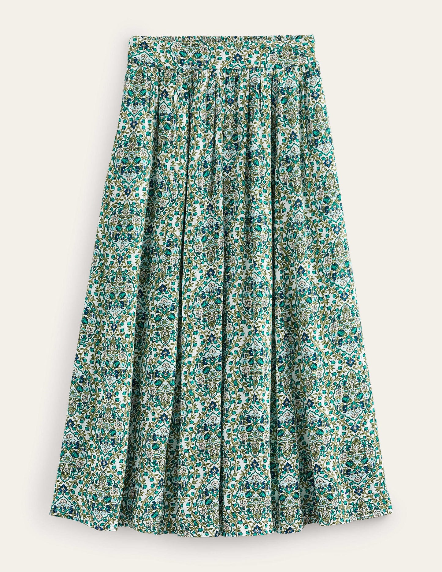 Crinkle Midi Skirt-River Reed, Vine Terrace