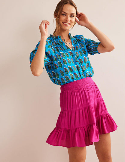 Crinkle Mini Skirt-Phlox Pink-1