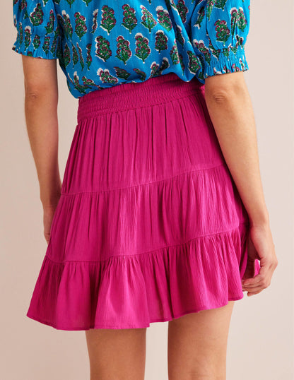 Crinkle Mini Skirt-Phlox Pink-3