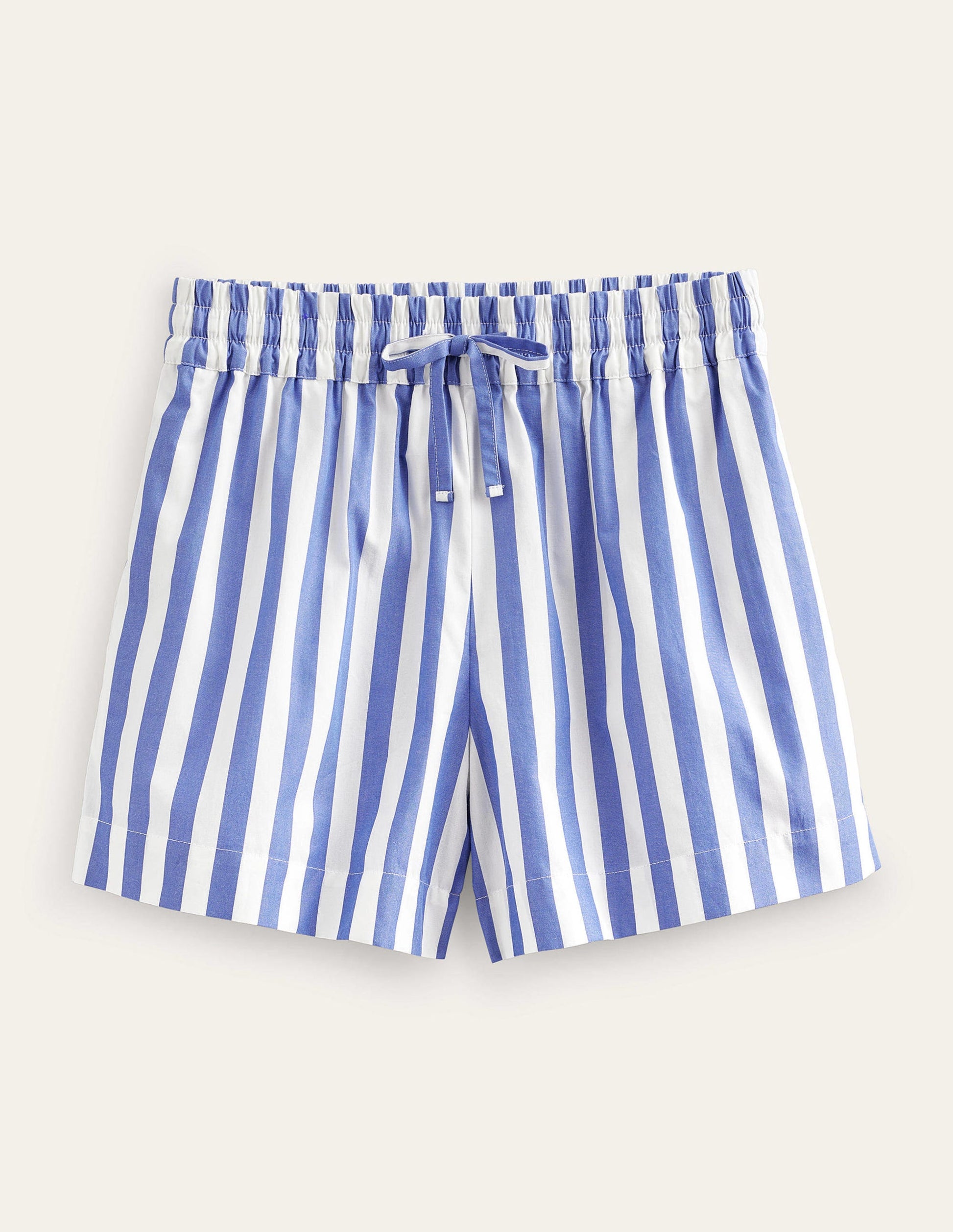 Cotton Pull-on Shorts-Blue Stripe-6
