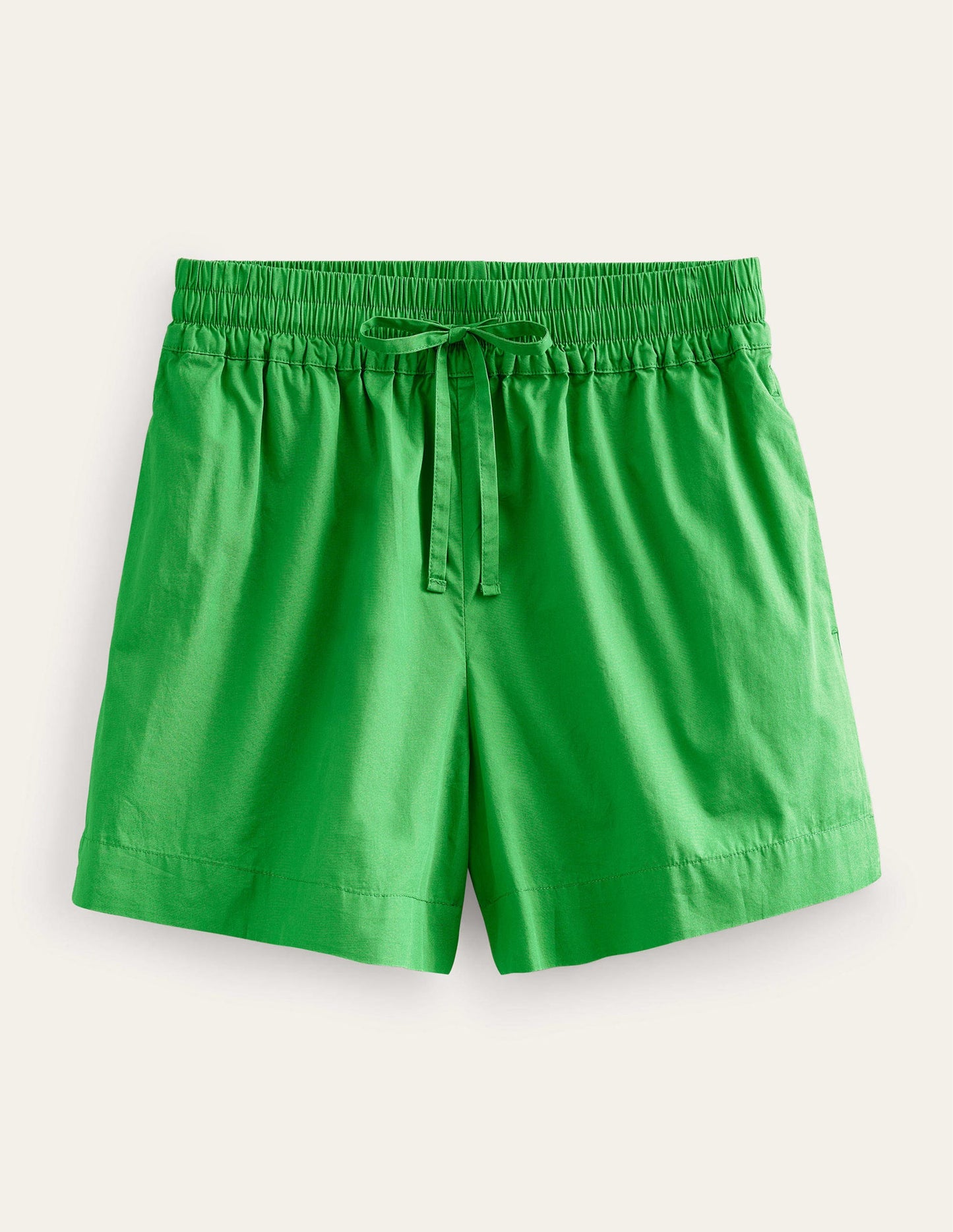 Cotton Pull-on Shorts-Green Bee