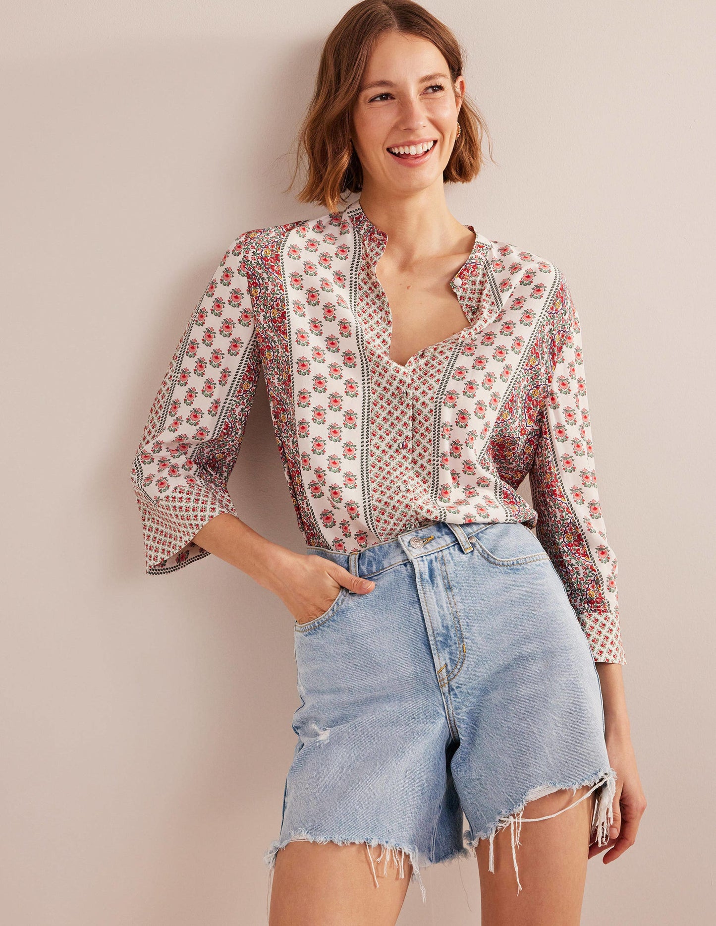 Bermuda Denim Shorts-Light Vintage