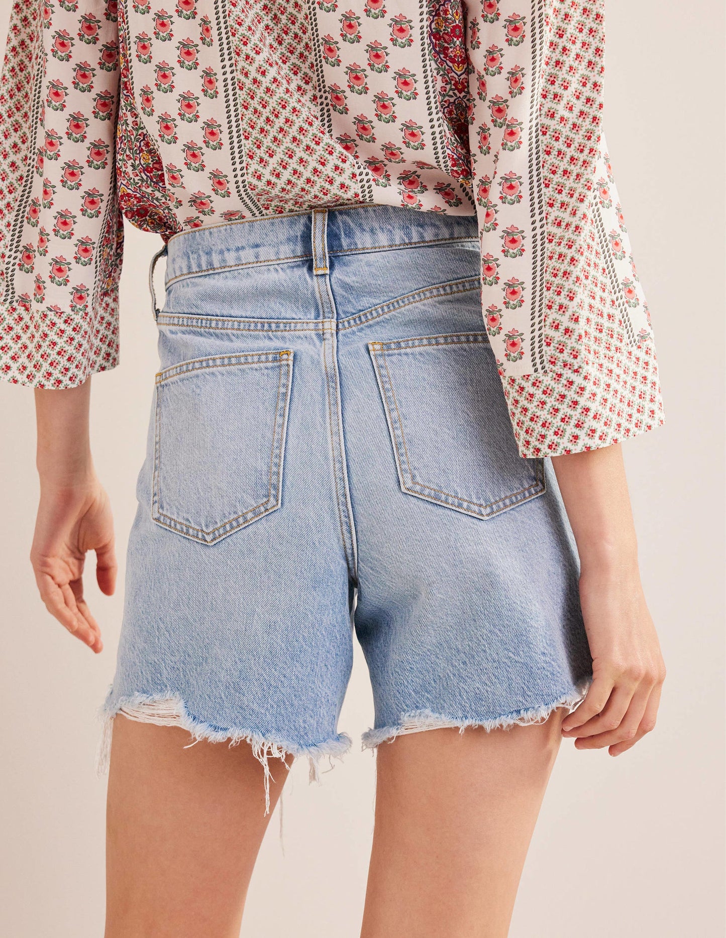 Bermuda Denim Shorts-Light Vintage