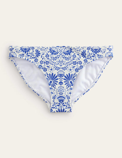 Classic Bikini Bottoms-Ivory, Lake Blue Gardenia-5