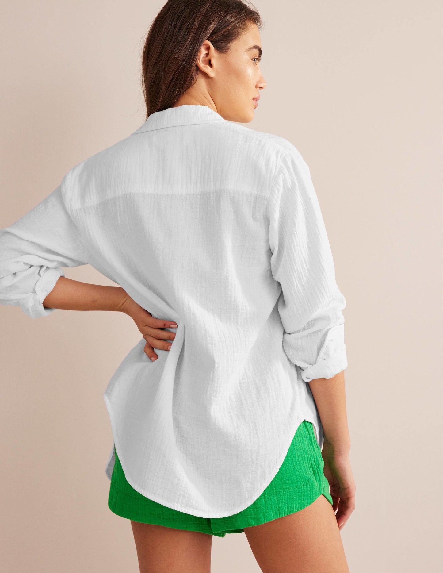 Cotton Texture Shirt-White