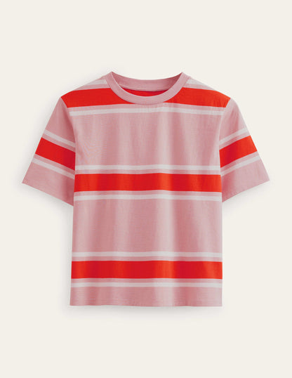 Boxy Stripe T-Shirt-Soft Pink/Orange Stripe-9