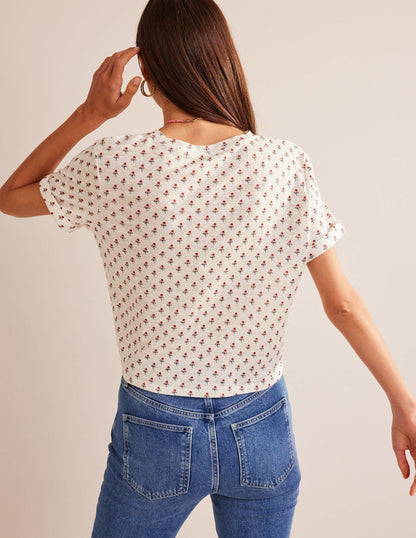 Printed Linen T-shirt-Ivory, Tulip Blush-3